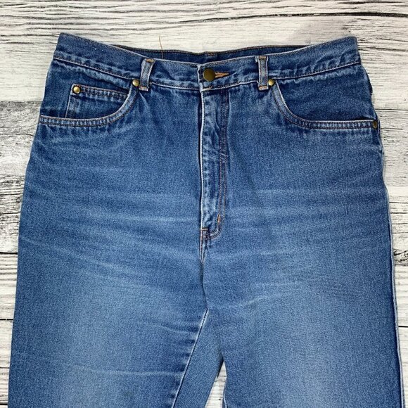 Vintage 80s 90's High Rise Mom Jeans Straight Leg Medium Wash Denim - Picture 2 of 16